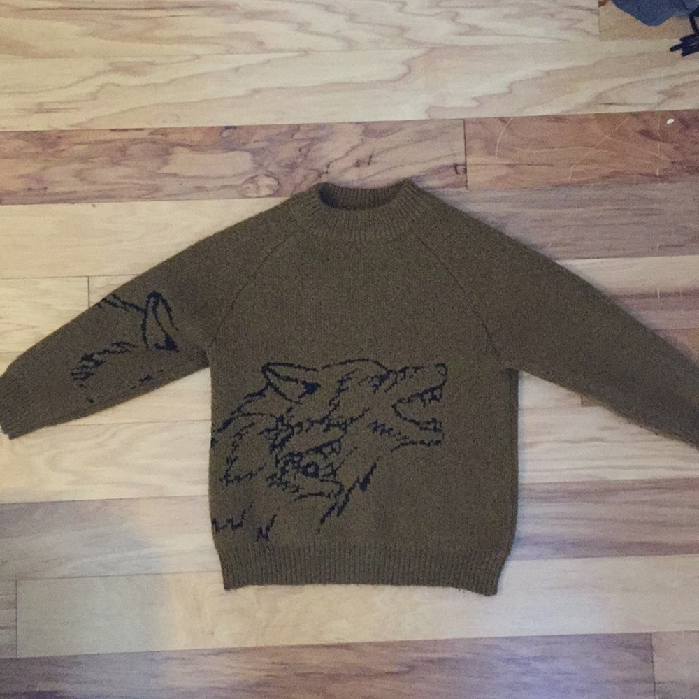 Zara boys knit wolf sweater